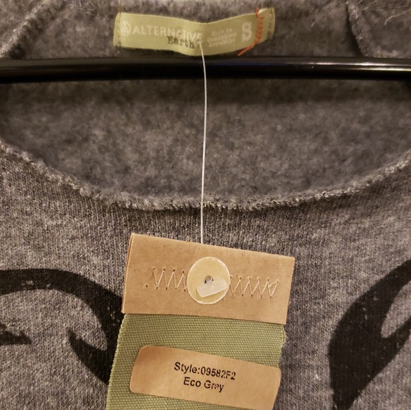 ALTERNATIVE EARTH GRAY SCOOP NECK SWEATSHIRT - Picture 3 of 4